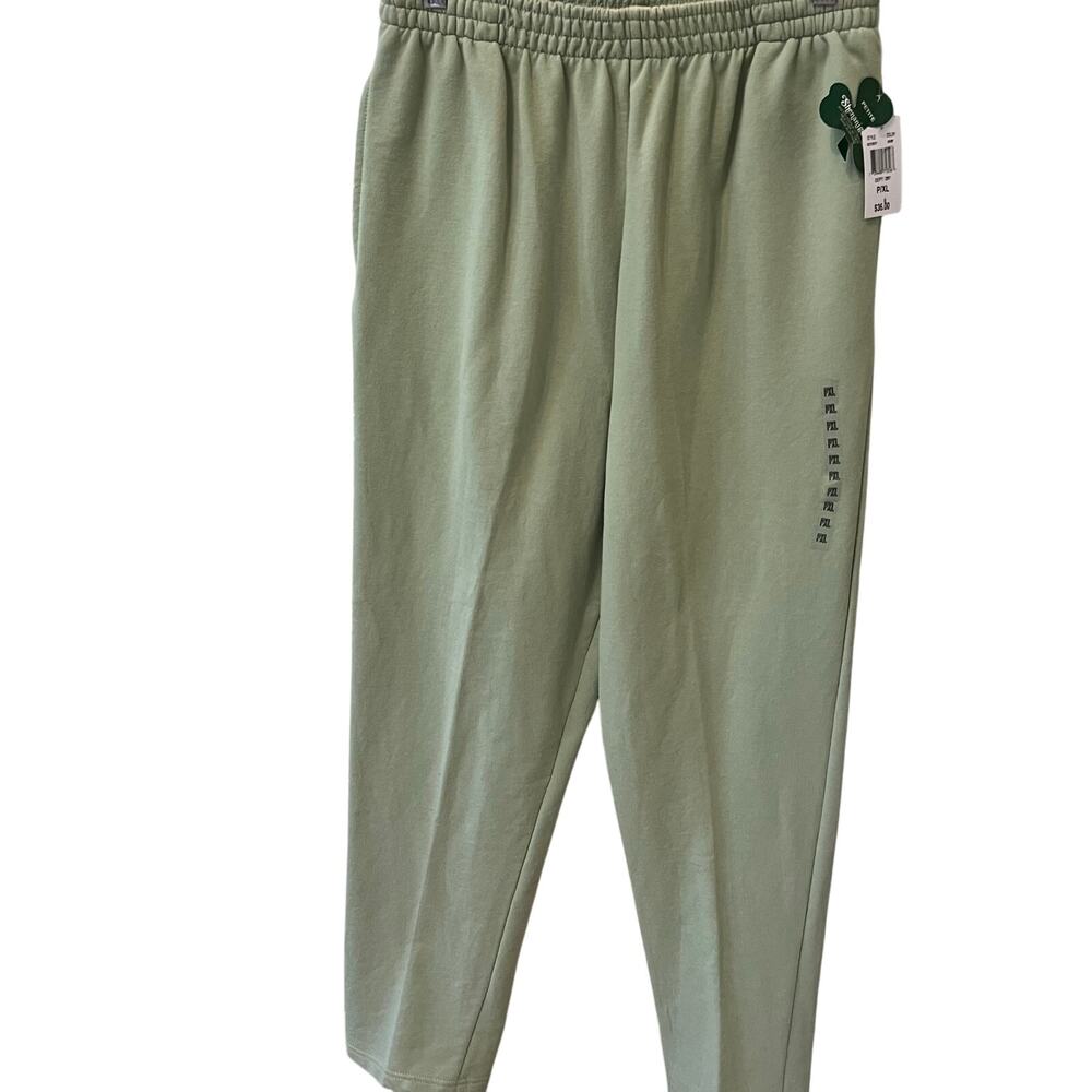 NWT Women's Knit Pull-on Pants Sage Green Size P XL Shenanigan's Brand